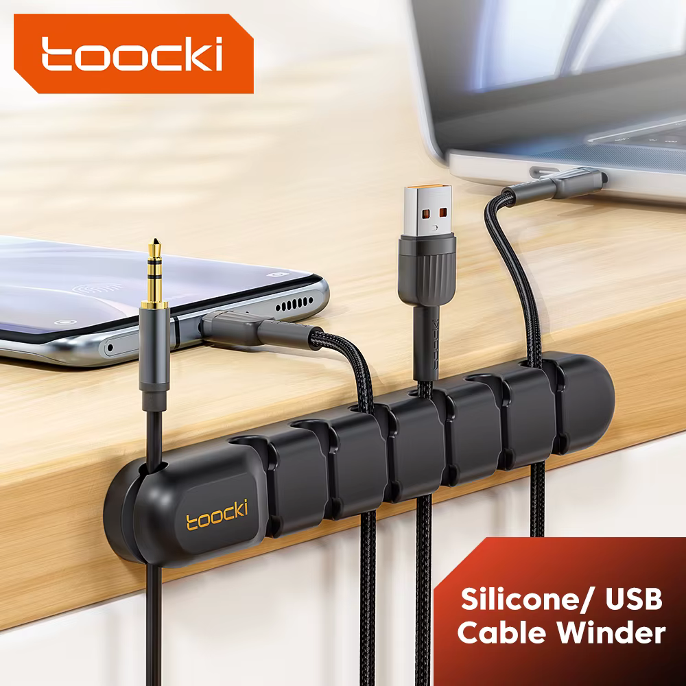 Toocki Organizador de Cables de Silicona Flexible para Escritorio - imagen 2