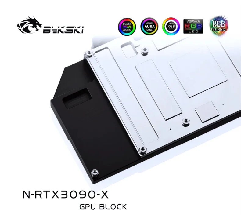Bykski Water POM Block utiliza para nVIDIA RTX3080 3090 Edición de referencia Tarjeta GPU/Bloc de cobre/placa trasera - imagen 4
