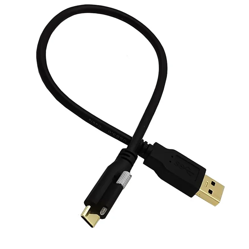 Conector de bloqueo USB 3.1 tipo C a cable de datos USB3.0 estándar con tornillo de montaje en panel 0,3 M 1 M 2 M 3 M - imagen 4