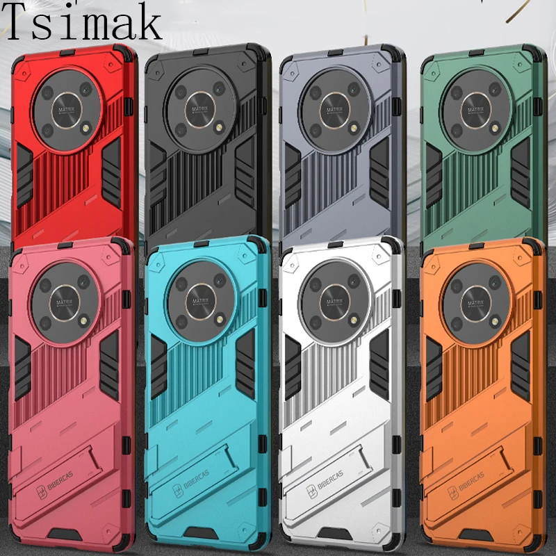 Funda para Honor 90 Pro X6 X6S X8 X9A X9B 70 Magic 5 6 Lite Magic6 funda con soporte armadura trasera para Huawei P60 Pro - imagen 2