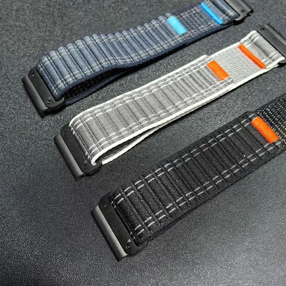 Correa de nailon QuickFit de 22mm y 26mm con bucle ondulado para pulsera Garmin Fenix E 8X 7 7X 6 6X Band Approach S70/Epix Pro/Enduro 3 2/TACTIX7 - imagen 4