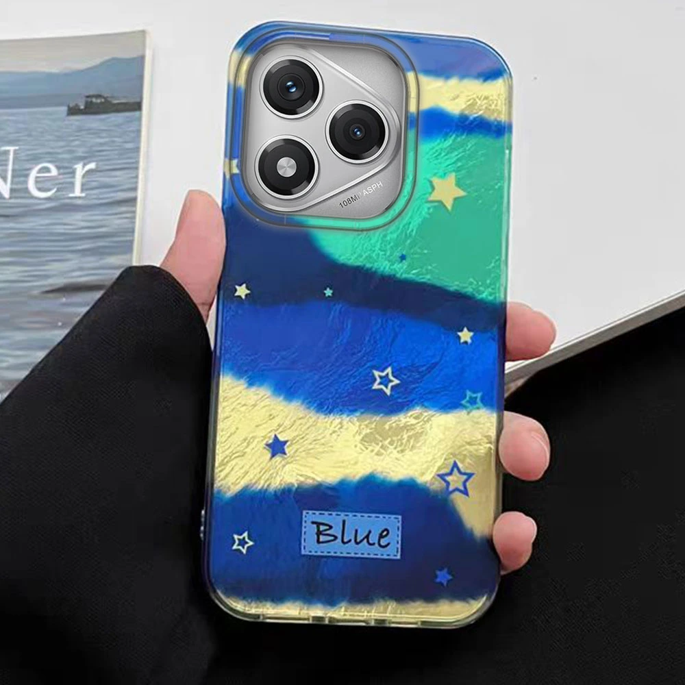Funda de teléfono Retro con estrella degradada azul para mujer y niña, funda para Honor 400, 200, 90 Smart Pro Magic7 6 5 70 Lite X9a X9c X8b X8a X8c X7c - imagen 3