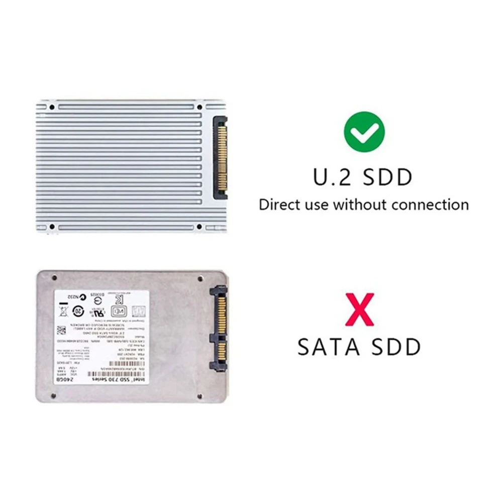 Tarjeta elevadora PCIE U.2 a PCI-E X8 X16, adaptador PCI-E X8 a U.2 SFF-8639, tarjeta de servidor de transferencia de doble Bahía SATA-Express - imagen 4