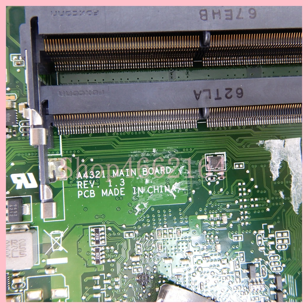 Placa base A4321 con GT930MX-V2G GPU REV1.3 para placa base ASUS A4321 A6421 100% probado OK - imagen 2