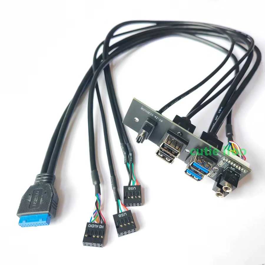 Cable extensión USB 3.0 alta velocidad con audio 3.5mm para PC