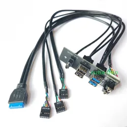 Cable extensión USB 3.0 alta velocidad con audio 3.5mm para PC