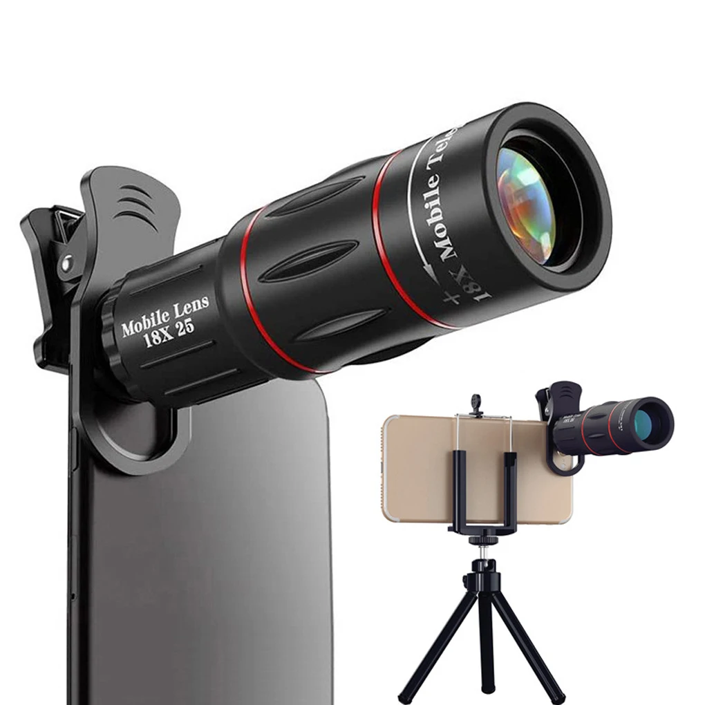 Cámara telescópica Universal 18x, Zoom Monocular, lente óptica HD para teléfono móvil, observación de observación, teleobjetivo 18X para teléfono inteligente - imagen 2