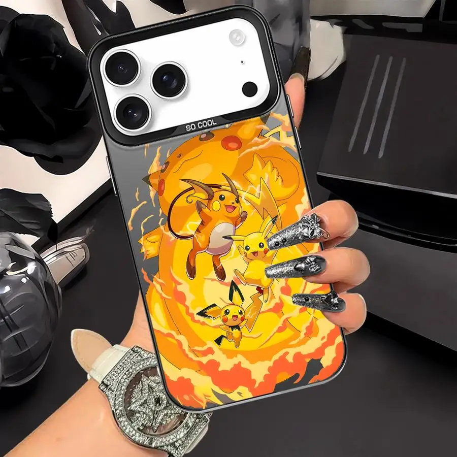 Funda Poke-mons Gen-gars Pika-chus para iPhone 15 Plus 16 17 Pro Max 12 XS 14 XR 16e 13 11 17Air - imagen 4