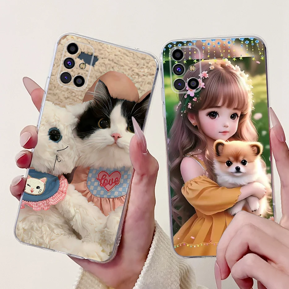 Para Samsung Galaxy M31s funda SM-M317F lindo amor corazón pintado funda de silicona suave funda de teléfono para Samsung M31s M 31 s M317F Shell - imagen 4