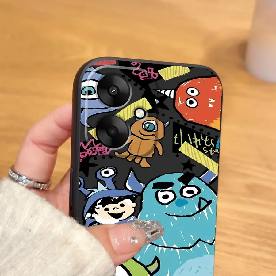 Funda de teléfono suave negra de dibujos animados de Disney Monsters Inc para Xiaomi Redmi 10 A4 A1 A2 Plus 9 A5 12C 13C A3 14C K40 K80 Pro - imagen 4