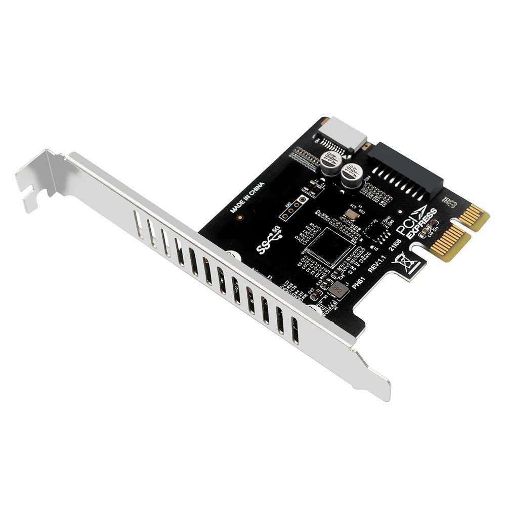 Tarjeta Pci Express Pcie a USB3 tipo E frontal tipo C 19P tarjeta de expansión Compatible con interfaz Pci-E X1 X4 X8 X16