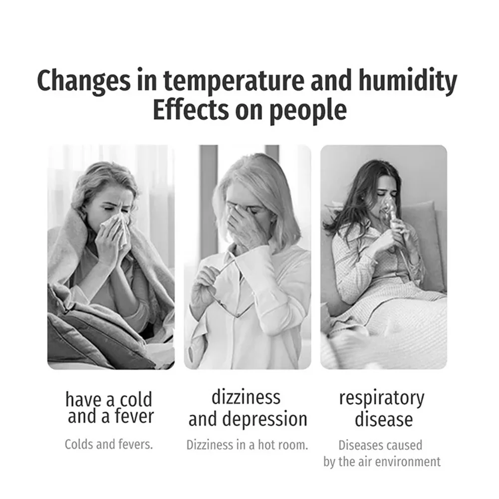 DUKA Atuman-Sensor de temperatura Digital electrónico LCD, medidor de humedad, termómetro interior, higrómetro, estación meteorológica, 2,5 pulgadas - imagen 4