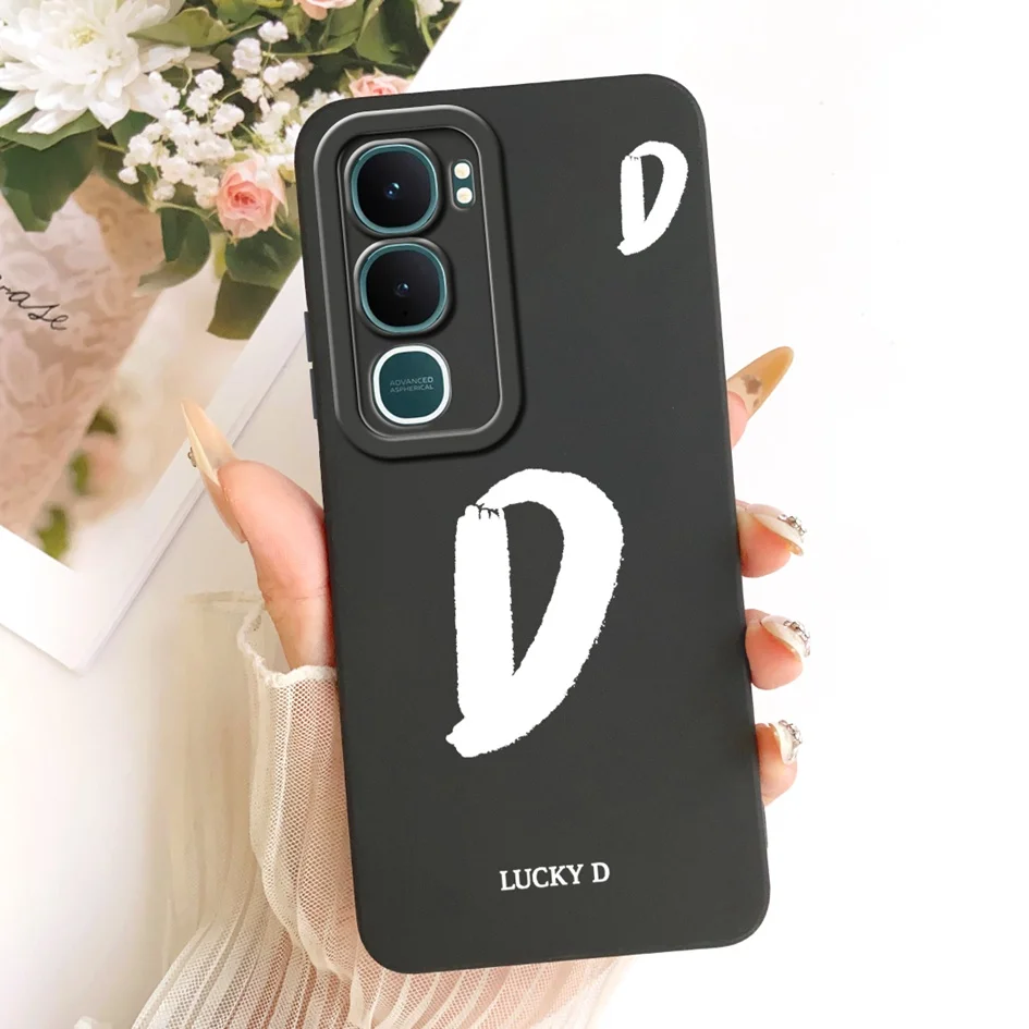 Para Vivo Y31 5G Funda 2025 lindas letras de la suerte suave silicona mate TPU Funda protectora de lente para Vivo Y21D Y 21D Funda V2521 - imagen 2