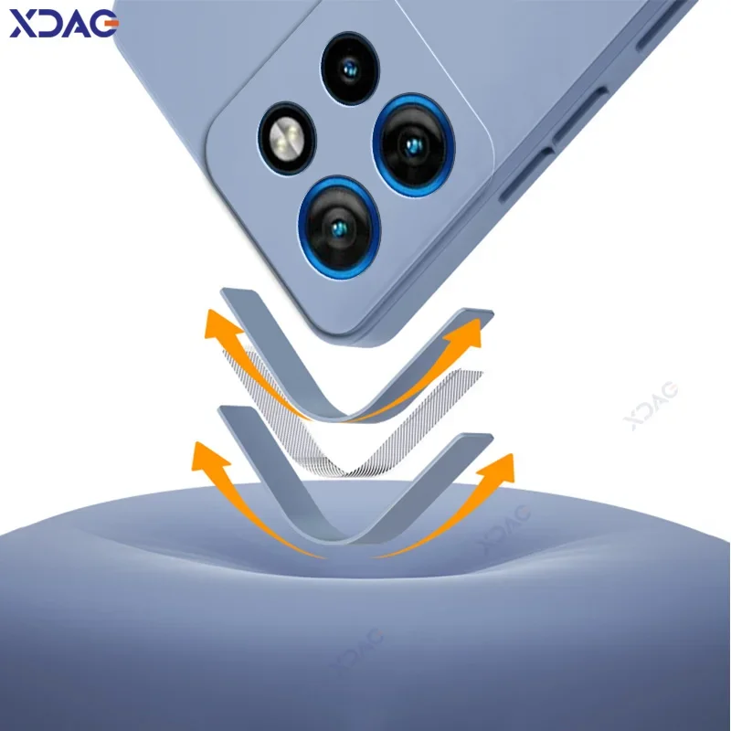 Funda de lujo de doble capa para teléfonos móviles Motorola Moto S50 Edge 50 Neo 5G MotoS50 Edge50Neo armadura de silicona líquida cuadrada suave - imagen 3