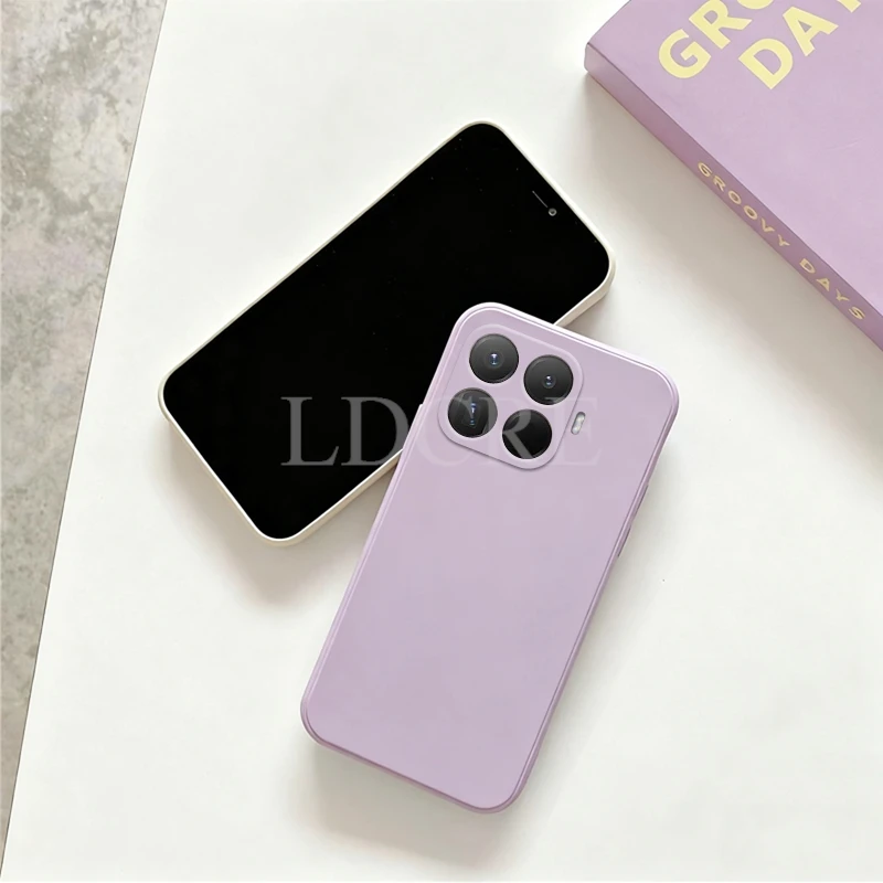 Para Xiaomi 15T Pro funda de silicona líquida Xiaomi 15T Pro funda TPU funda protectora de goma lisa para teléfono Xiaomi 15T Pro cubierta - imagen 2