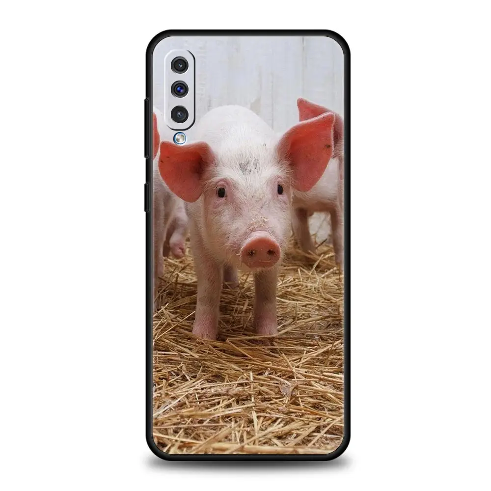 Funda de teléfono con pequeño cerdo rosa para Samsung A54 A52 A24 A14 A50 A70 A10 A40 A20S A20E A06 A12 A22 A34 A42 A32 5G A04s A16 - imagen 2