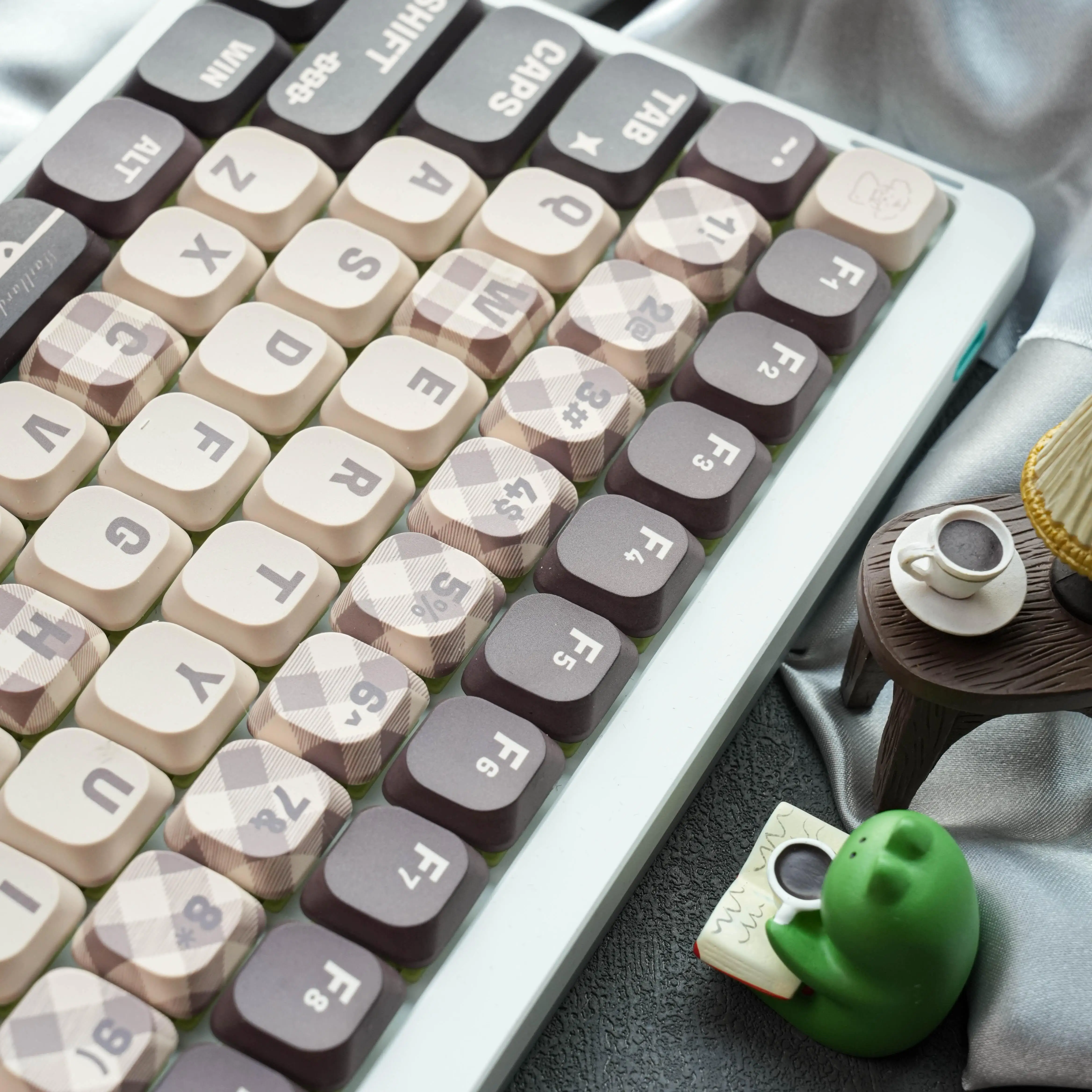 Teclas de perfil bajo de 5MM Maillard Puppy 120 teclas ADA Keycap PBT para interruptor MX 60% 65% 75% tapa de teclado mecánico para jugadores - imagen 4