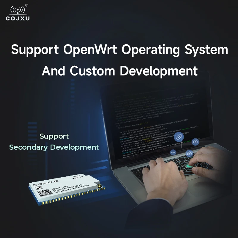 Módulo de enrutamiento inalámbrico de puerto serie MT7688AN a Wifi COJXU E103-W20(7688) compatible con módulo SMD de tamaño pequeño Openwrt SPI UART - imagen 4