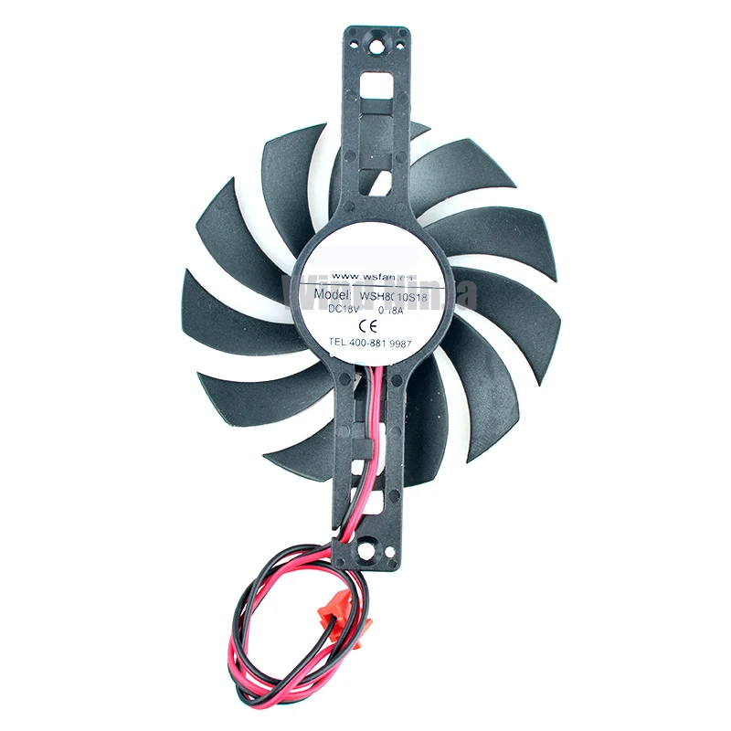 WSH8010S18 ventilador de refrigeración para cocina de inducción, diámetro de 75mm, espaciado de agujero de montaje de 100mm, soporte DC18V 0.18A