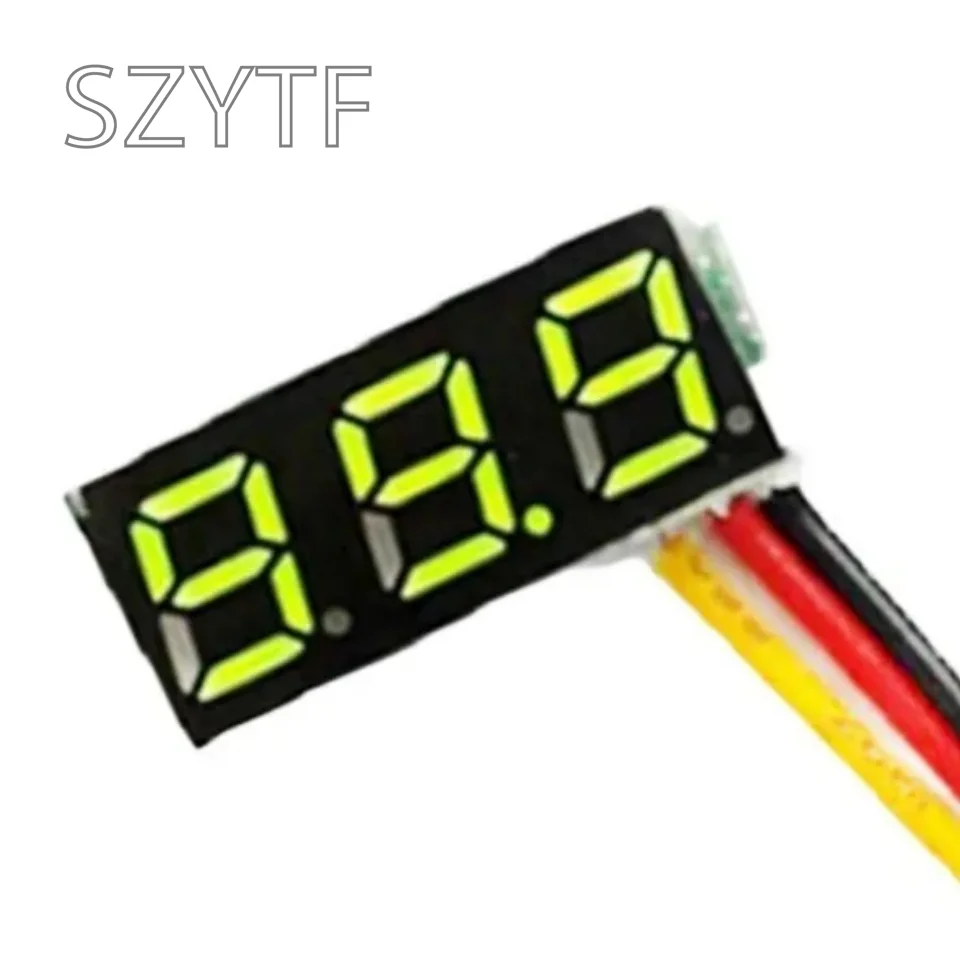 0,28 pulgadas ultra pequeño digital DC medidor de voltaje digital pantalla digital ajustable tres cables DC0-100V batería voltímetro - imagen 3