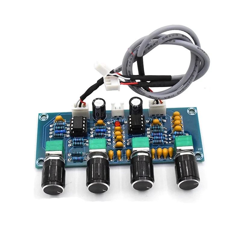 PREAMPLIFICADOR de placa de tono, preamplificador con ajuste de volumen de graves triples, controlador de tono para placa amplificadora, NE5532, XH-A901 - imagen 5