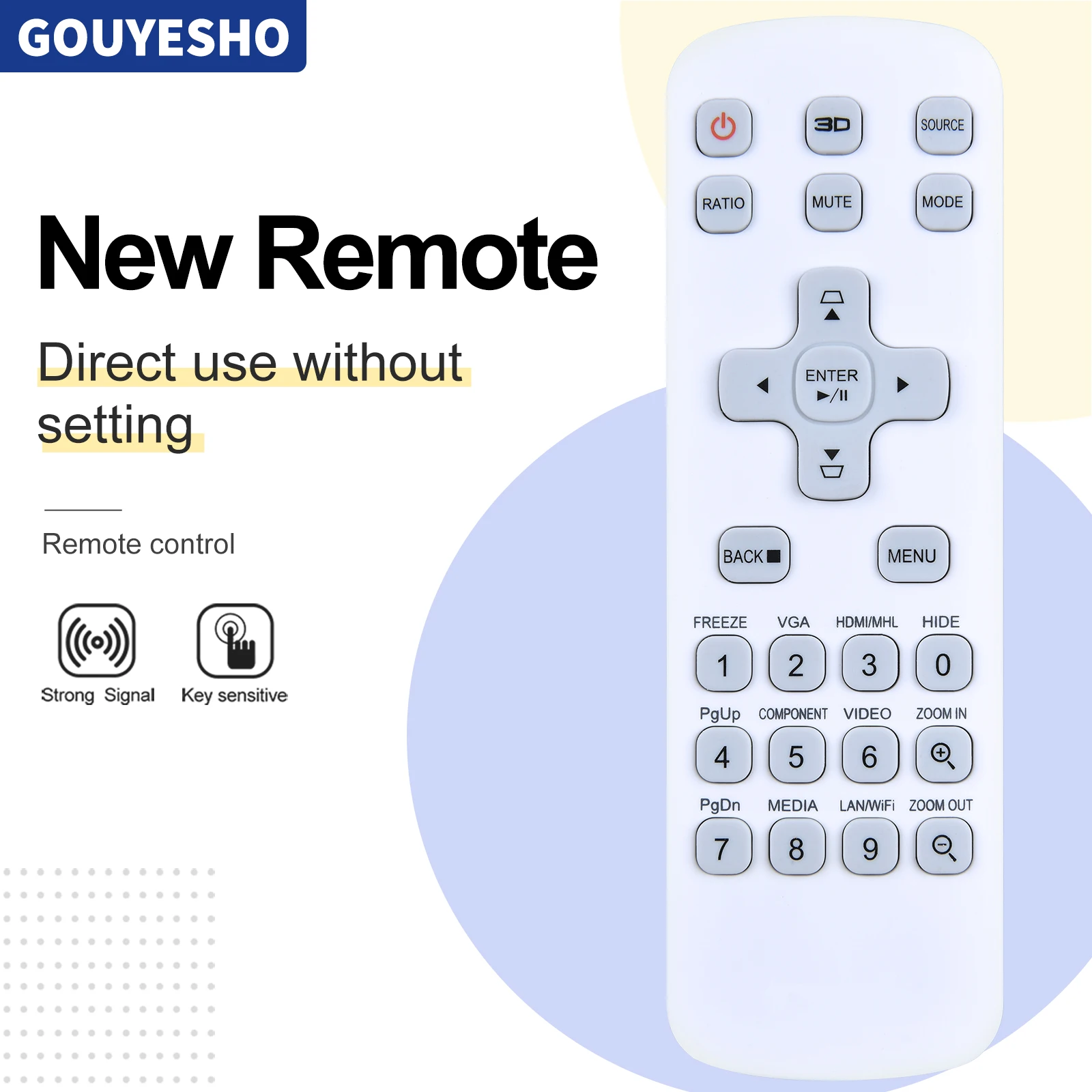 Mando a distancia para Acer AX610, X1528i, J-25041, MC.JMV11.008, X1526AH, X1526HK, X1527H, X1527i, X1528i, proyector, nuevo