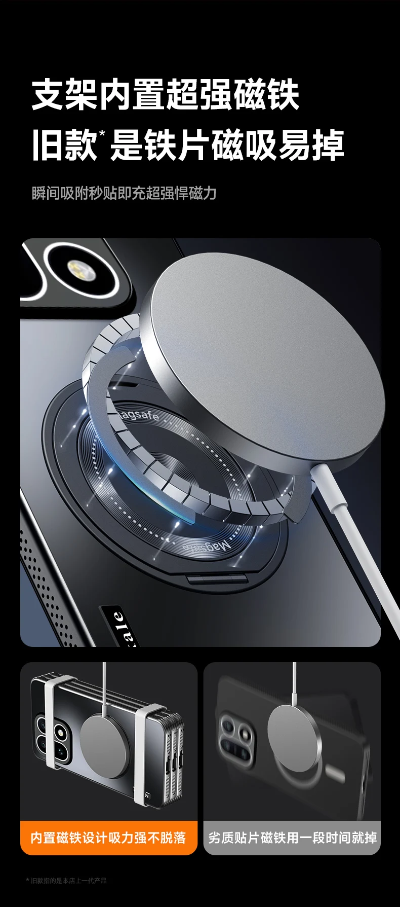 Para Oneplus 15 lente cámara película mate armadura dura fundas traseras para One Plus 15,1 + 15 magnético para Magsafe anillo soporte cubierta - imagen 4