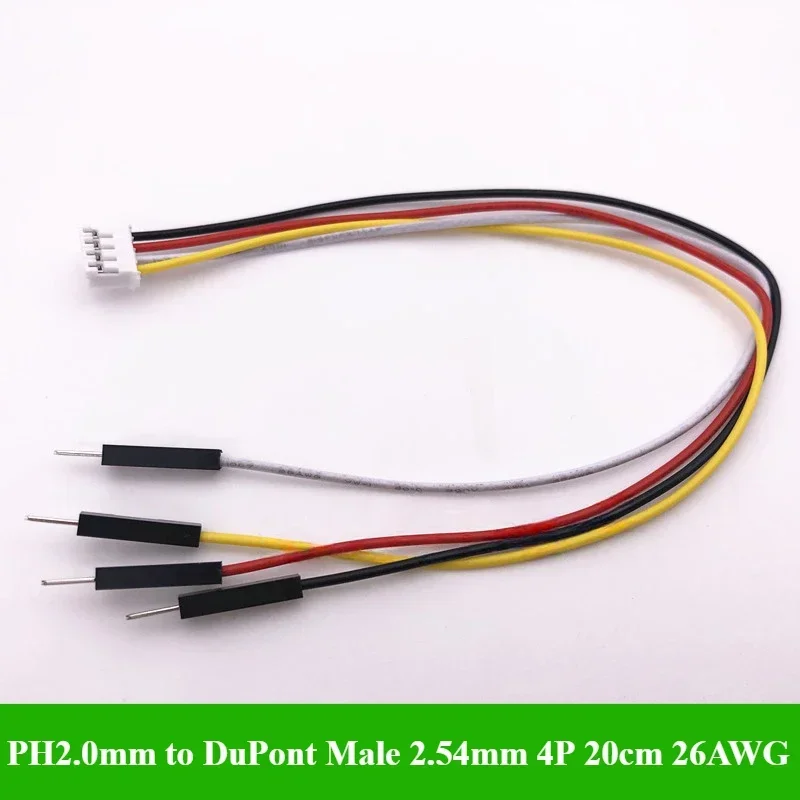 Cable Terminal PH2.0 a DuPont macho 2,54 PH2.0mm 2/3/4/5/6P a 2,54mm cabeza macho DuPont Cable electrónico línea de conector 20CM 26AWG - imagen 2