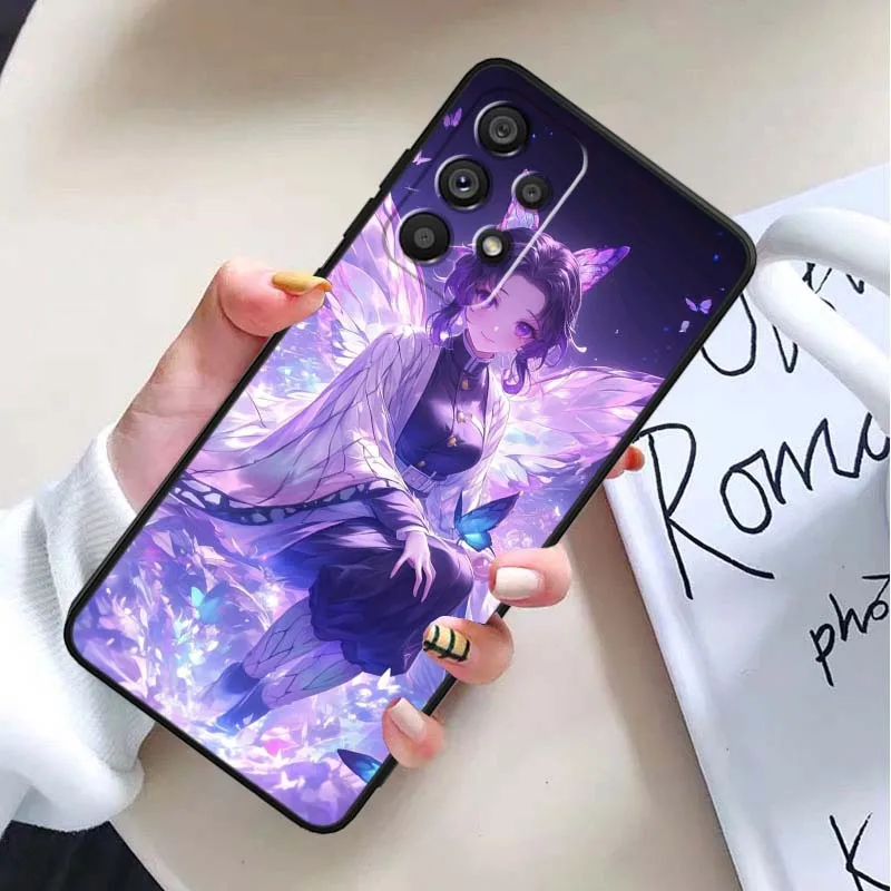 Shinobu Kocho para Samsung Galaxy A30 A31 A32 A33 A35 A36 A40 A41 A42 A50 A51 A52 A53 funda negra para teléfono - imagen 3