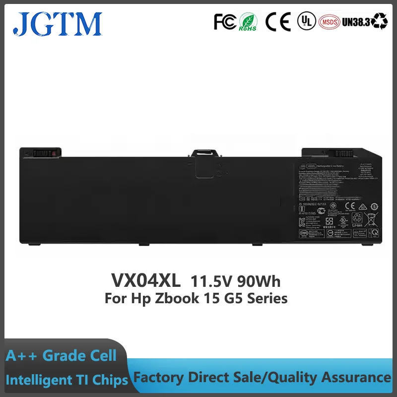JGTM-batería VX04XL para ordenador portátil, para Hp Zbook 15 G5 series, HSTNN-IB8F, HSN-Q13C, L06302-1C1, 11,55 V, 5000MAH, precio de fábrica