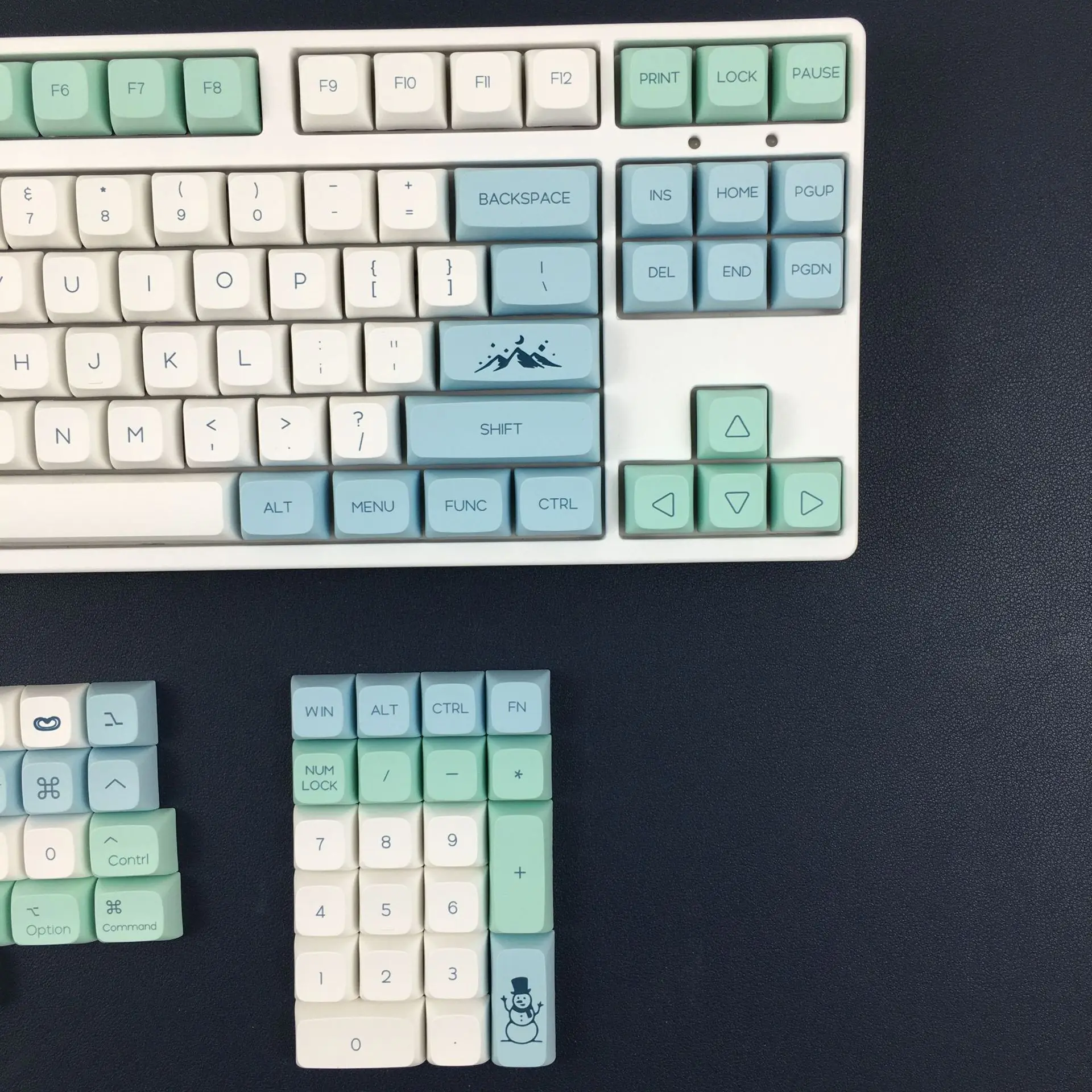 Iceberg Theme Sugar65 LEOBOG Hi8 Hi75 Keycaps DYE-SUB PBT XDA Profile portugués coreano ruso español Keycaps para RAINY75 - imagen 2