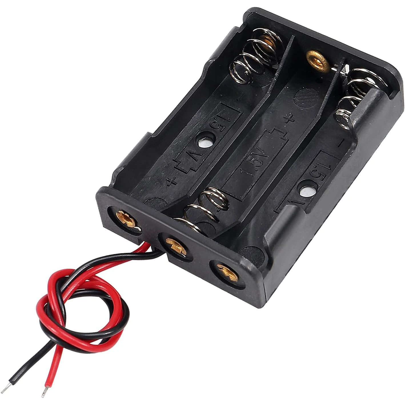 Soporte de batería AAA de 10 Uds., caja de alimentación de batería AAA de 3X 1,5 V, caja de plástico con cable aplicable para juguetes electrónicos, electrodomésticos remotos - imagen 5