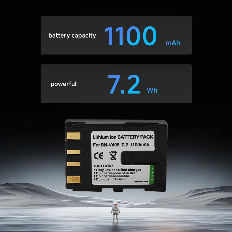 Batería recargable BN-V408 BN V408 V408U para videocámara JVC Compatible con BN-V408U 416U 428U 438U GR-DVL500 DVL100 GR-33 - imagen 5