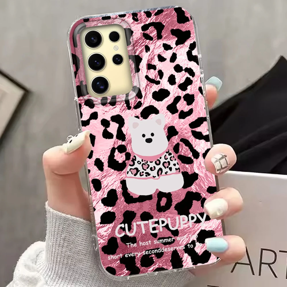 Para Samsung Galaxy S25 Edge S24 S23 S22 S21 S20 FE Plus Ultra colorido estampado de leopardo cachorro patrón de vórtice funda de teléfono a prueba de golpes - imagen 4