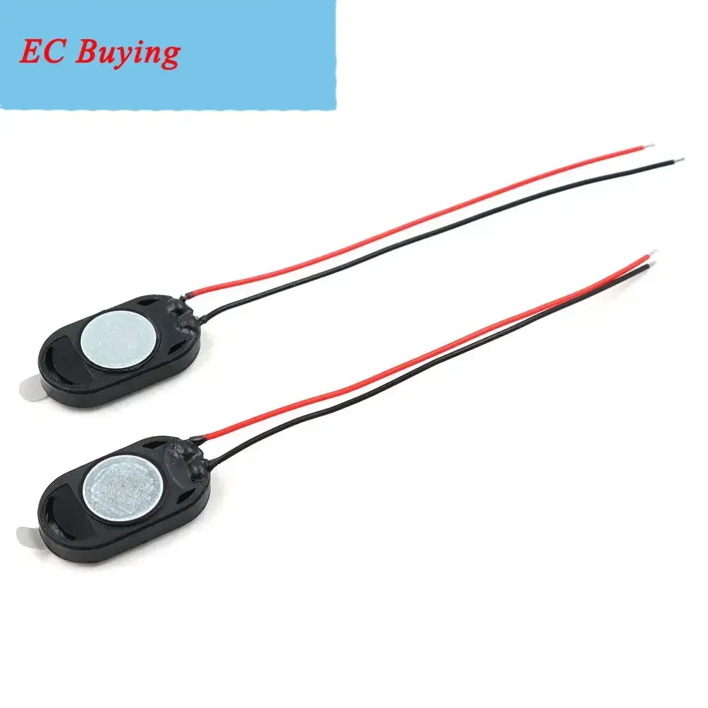 5 unids/lote 1810 altavoz de plástico magnético interno 8Ohm 1 vatio Panel plano elíptico altavoz MP3 longitud del cable 60MM 18*10MM 8R 1 vatio - imagen 4