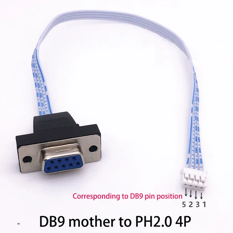 Cltgxdd 1 pieza DB9 puerto serie chapado en oro Cable Terminal de datos Cable RS232 XH2.54mm a 9 pines 232 a PH2.0 4p puerto pequeño 300mm - imagen 5