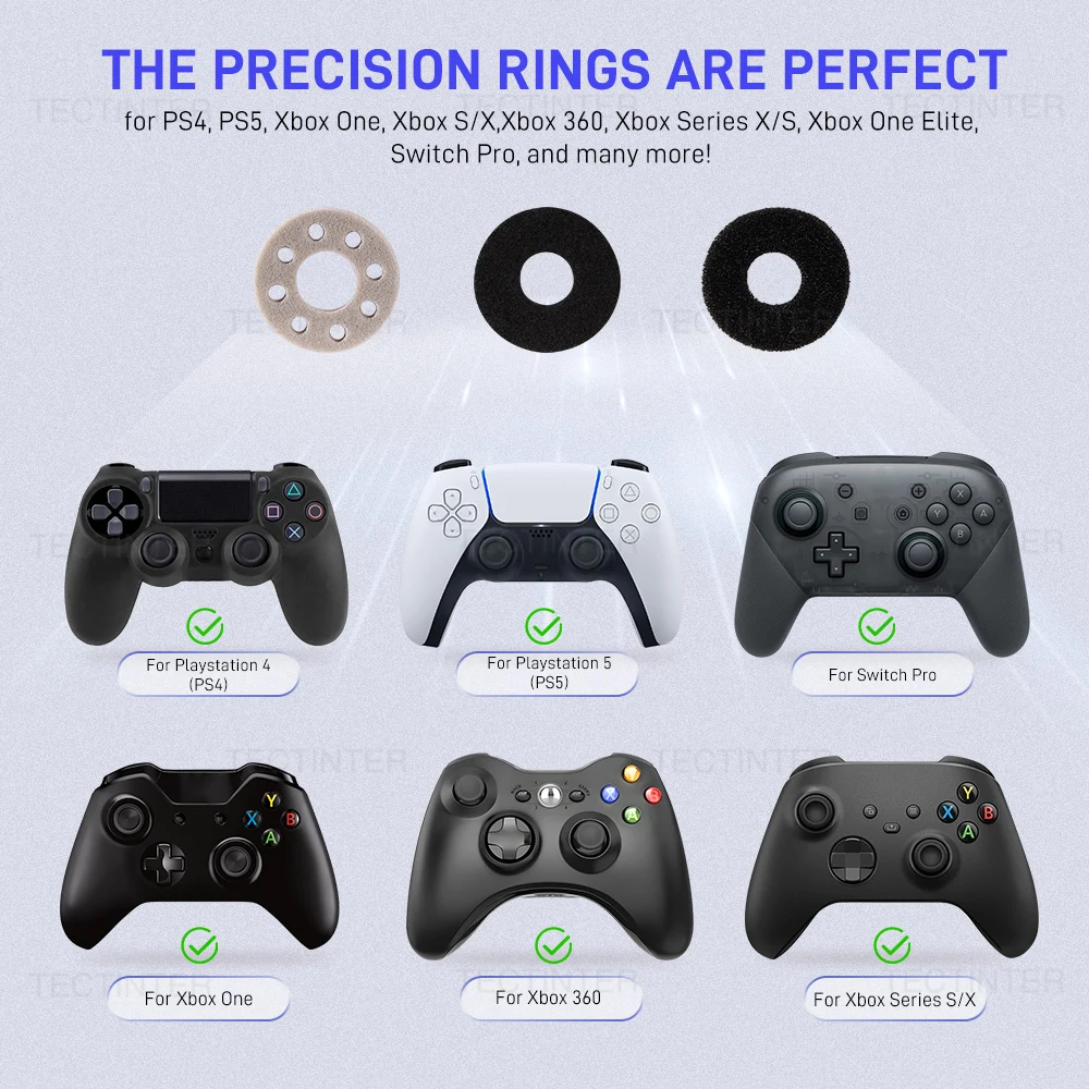 12 Uds anillo de esponja para PS5/PS4/Switch PRO/XSX/Switch Pro controlador anillo objetivo de precisión juego Joystick Gamepad objetivo ayudar movimiento - imagen 2