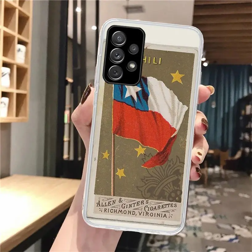 Funda de teléfono de silicona con bandera de Chile para Samsung Galaxy A52 A51 A50S A42 A32 A22 A12 A02S A30S A20S A10S A41 A31 A21S A40 A30 A70 Galax - imagen 4