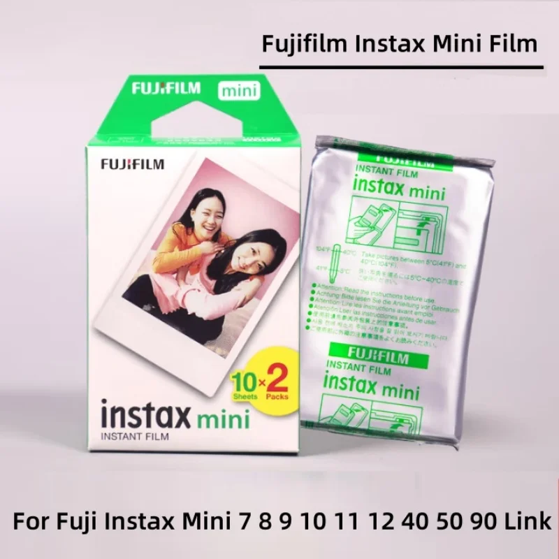 Papel fotográfico para FUJIFILM Instax Mini, papel fotográfico para Mini cámara Fuji Instax, 10/20/40/60/80/100 hojas, borde blanco, nueva fecha