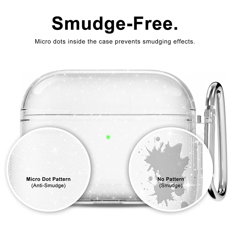 Funda de auriculares de TPU suave con purpurina ostentosa para Airpods 4 2024 Pro 2 de segunda generación Air Pods 3 1 de tercera generación con accesorio de llavero