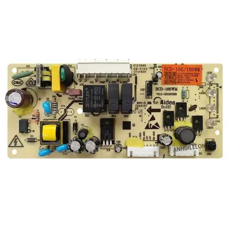 Nuevo para refrigerador Midea BCD-166WM/186WM placa de alimentación 17131000007882   Accesorios de la placa de control de la placa principal