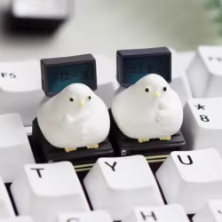 Keycaps Paloma Blanca Resina Artesanal – Regalo Teclado Mecánico