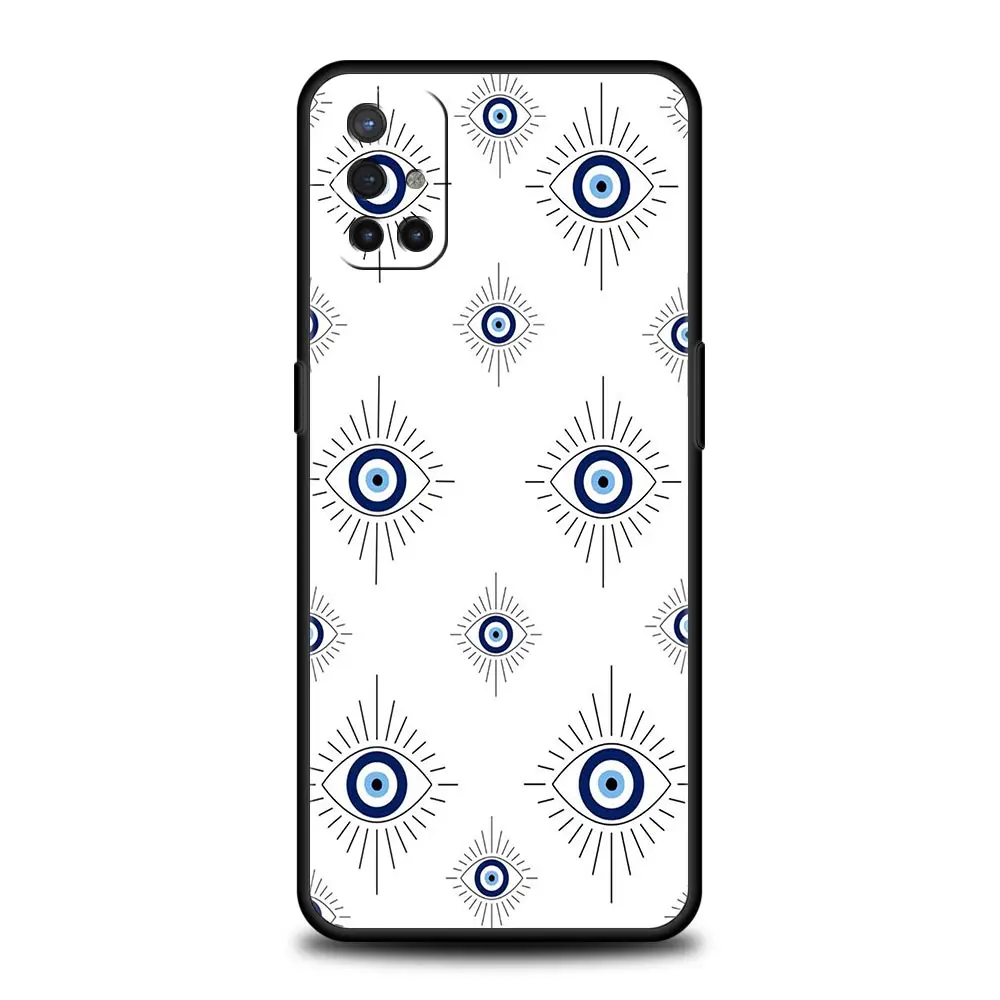 Funda de teléfono Blue Eye Art para OnePlus 12 11 10 9 8 7 7T Pro 12R 10R 9RT 9R 8T Nord N100 N200 N10 2T CE 2 5G cubierta negra suave - imagen 2
