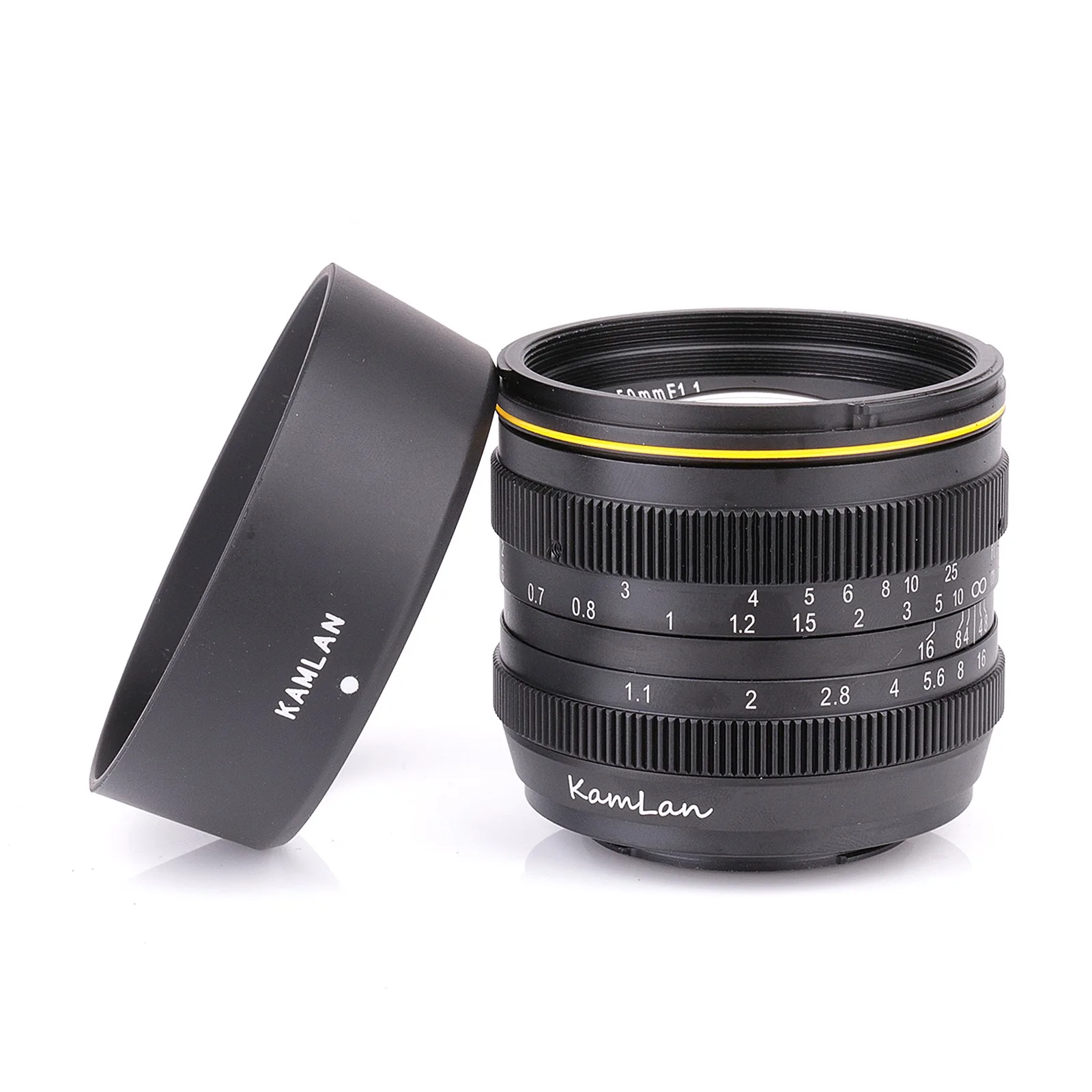 Kamlan-lente de enfoque Manual de gran apertura, 50mm, f1.1aps-c, para Canon, EOS-M, SONY, e-mount, Fuji X M4/3, cámaras sin espejo - imagen 3