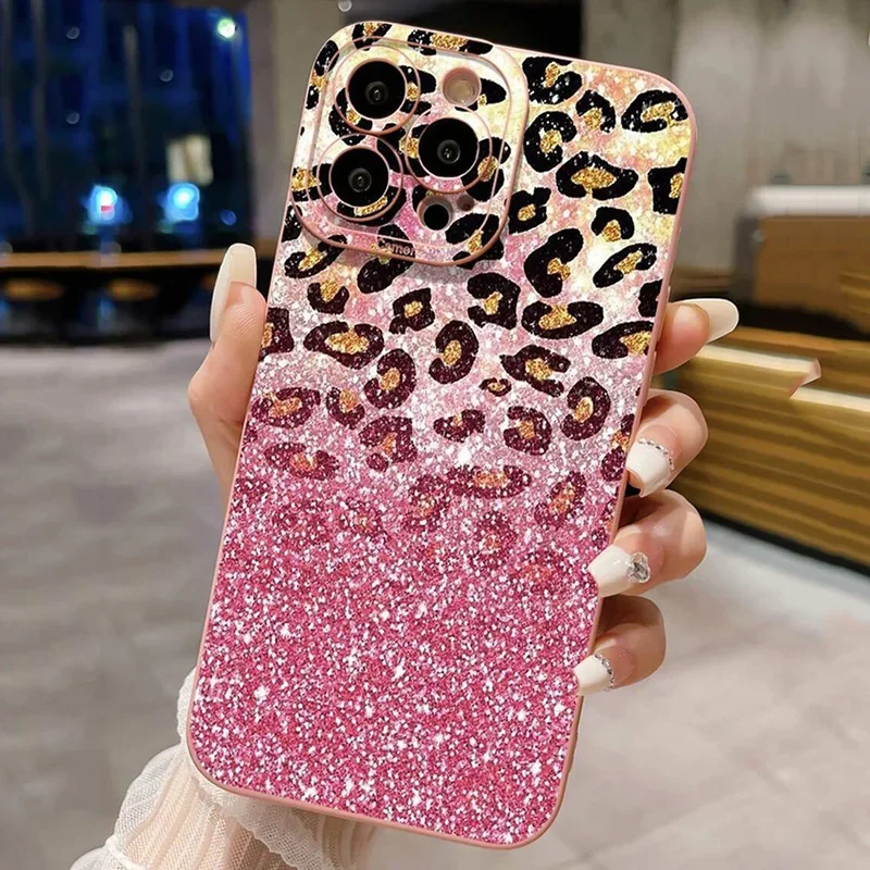 Para iPhone 14 Pro Max fundas con estampado de guepardo patrón de leopardo funda de teléfono para iPhone 11 12 13 15 16 16E XS X XR 7 8 Plus cubierta mate - imagen 5