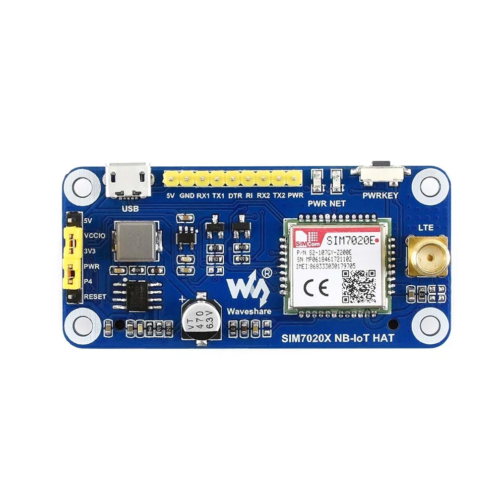 Waveshare NB-IoT HAT para Raspberry Pi basado en bandas SIM7020E B1/B3/B5/B8/B20/B28 compatibles con LWM2M/COAP/MQTT, etc. - imagen 5