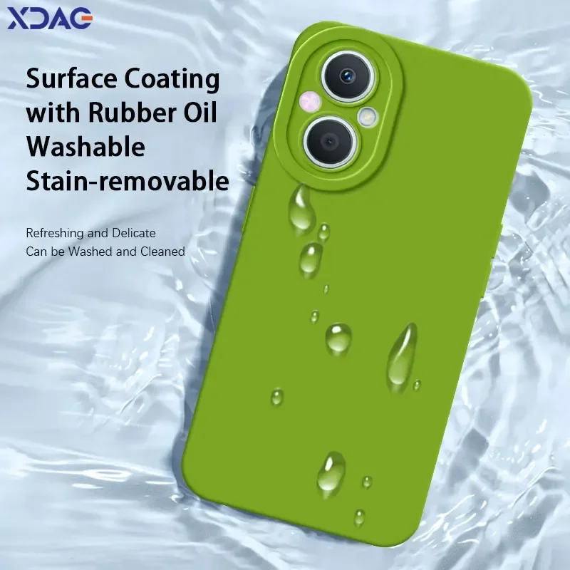 Funda de teléfono líquida cuadrada con ojos de ángel para OPPO F21, F21S Pro 5G, Funda de silicona suave para móvil F21Pro, bolsas a prueba de golpes para niñas - imagen 5