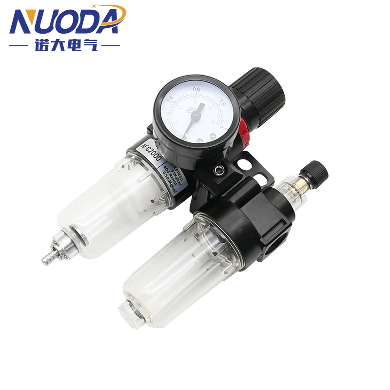 Compresor de aire AFC2000 AFR2000 + AL2000 G1/4, filtro separador de agua y aceite, se utiliza para reducir el regulador de la válvula de presión - imagen 3