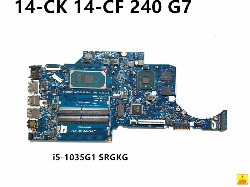 L89468-601 L89468-001 para placa base HP 240 G7 240 G8 14-S-CF 14-CK con CPU I5-1035G1 + gráfico AMD 6050A 3158801 100% funcionando