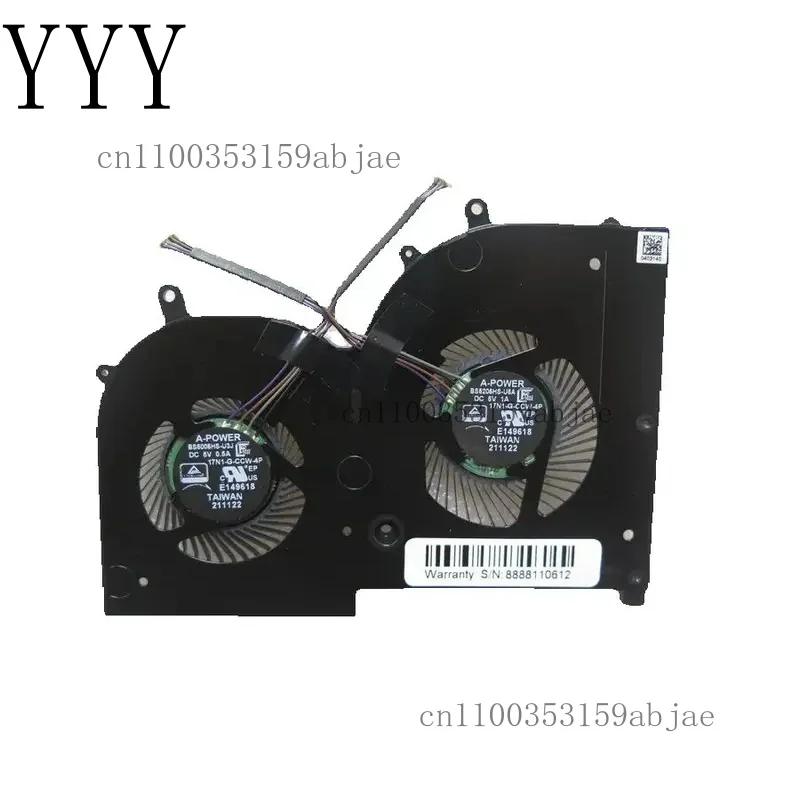 Ventilador GPU de CPU para ordenador portátil para MSI Creator Z17 HX Studio Creator Z17HX Studio A13V A13VET A13VGT A13VFT MS-17N1 - imagen 3